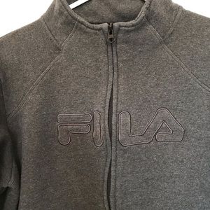 Fila grey full zip sweatshirt size large